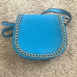 Blue black rivet purse